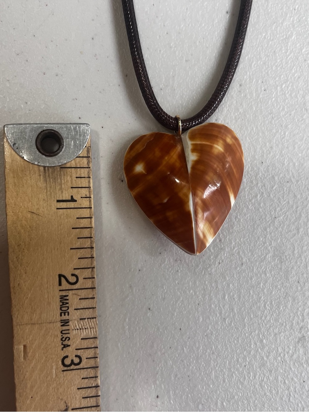 Anthropologie Brown heart Pendant Cord Statement Necklace - Picture 2 of 5